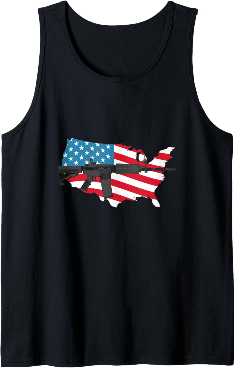Patriot Usa Flag Gun Tshirt 4Th Of July American Pride Tank Top
