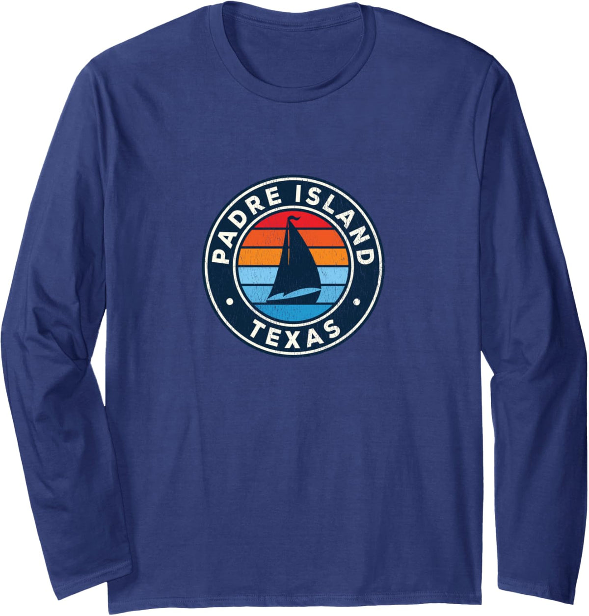 Padre Island Texas Tx Vintage Sailboat Retro 70S