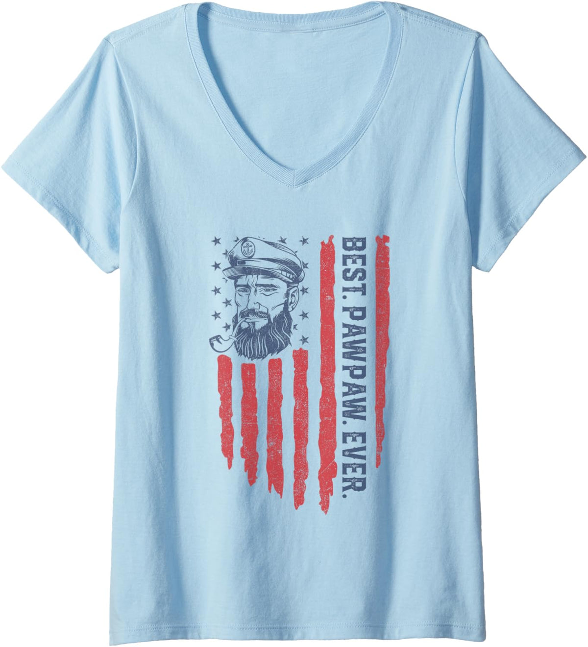 Womens Best Pawpaw Ever American Flag Pontoon Boat