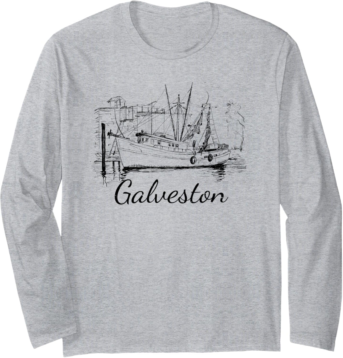 Galveston Texas Shrimp Boat Long Sleeve
