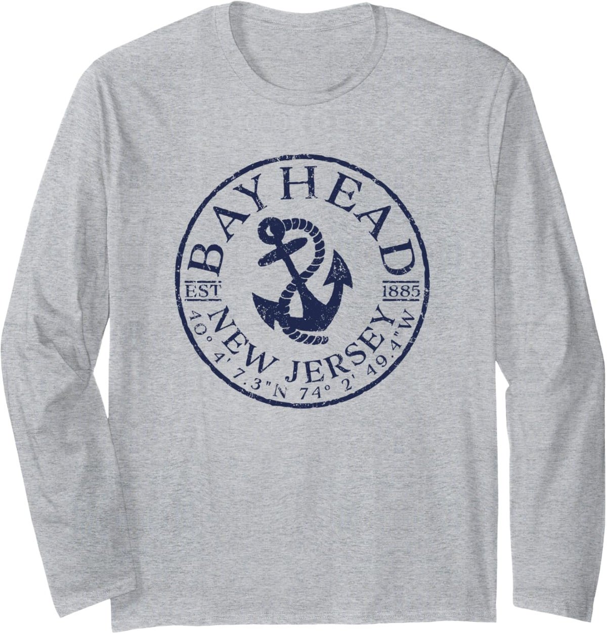 Bayhead New Jersey Nautical Boat Anchor Long Sleeve
