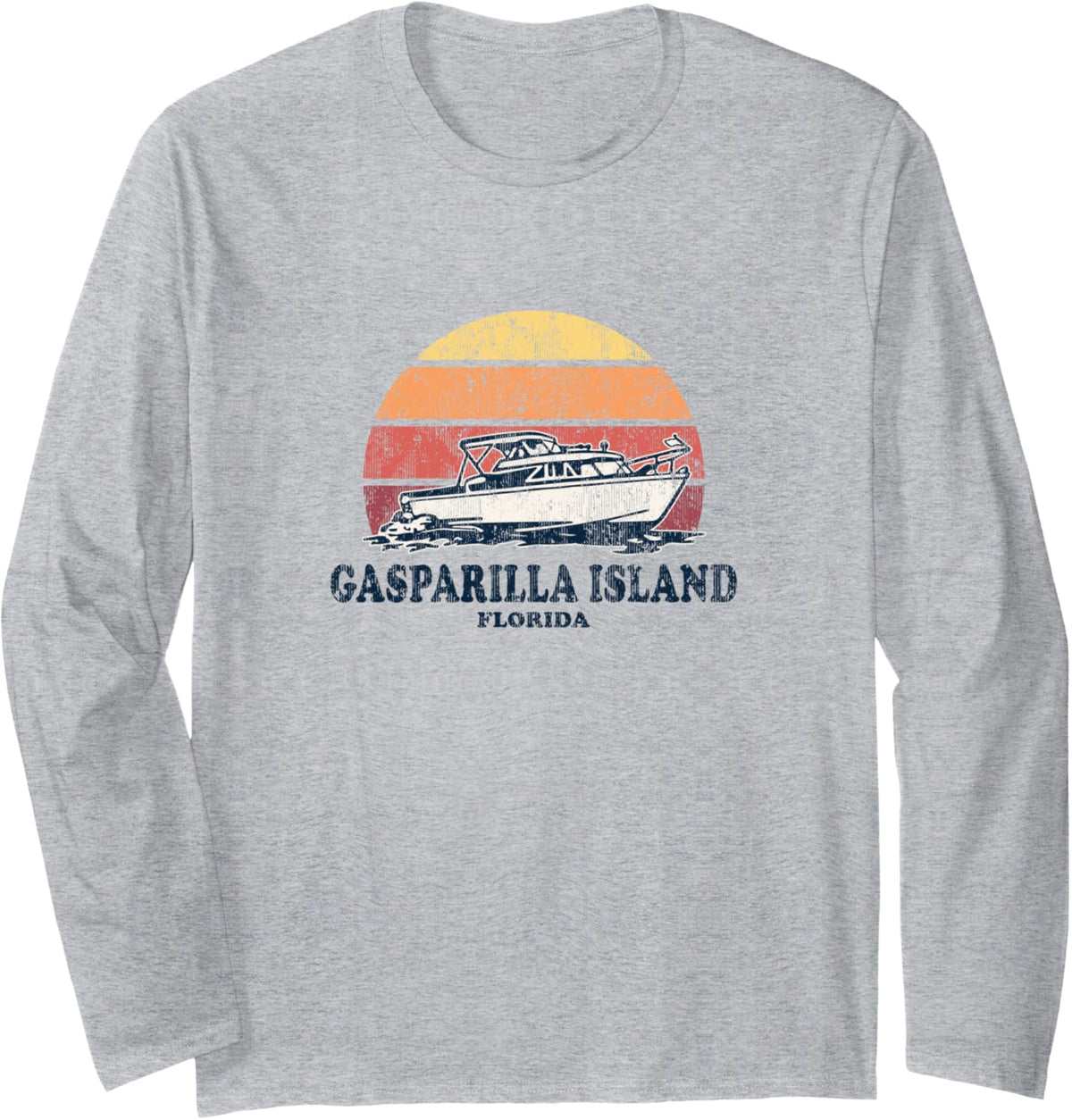 Gasparilla Island Fl Vintage Boating 70S Retro Boat