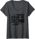 Womens Defend Second Amendment 2A Pro Gun Usa Ar15 Rifle V Neck