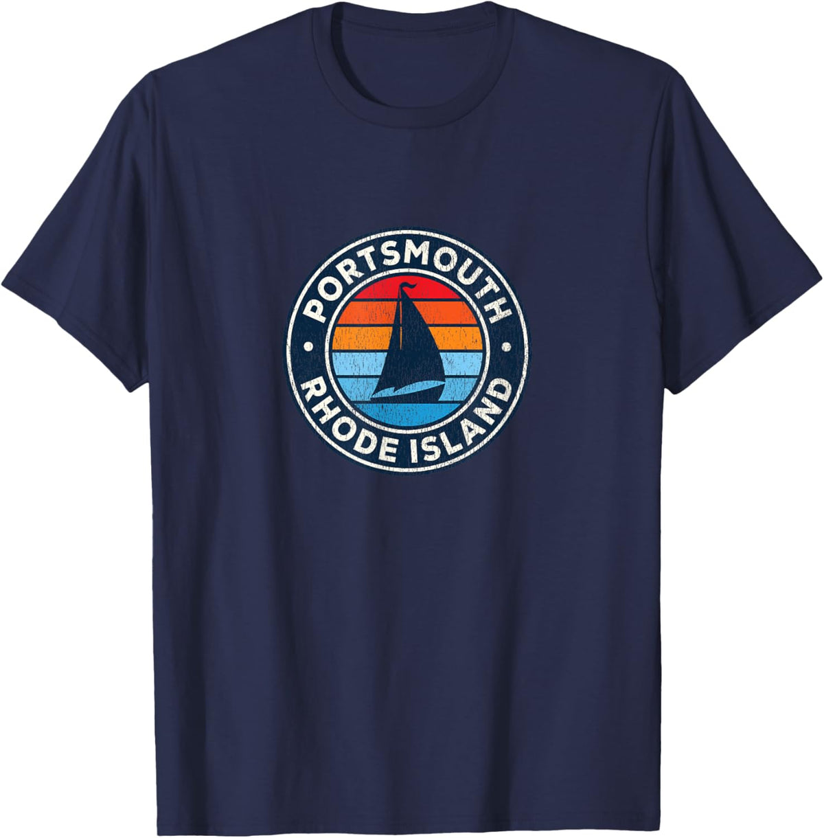 Portsmouth Rhode Island Ri Vintage Sailboat Retro 70S