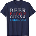 Beer Bacon Guns Freedom T Shirt 4Th Of July Shirts T Shirt