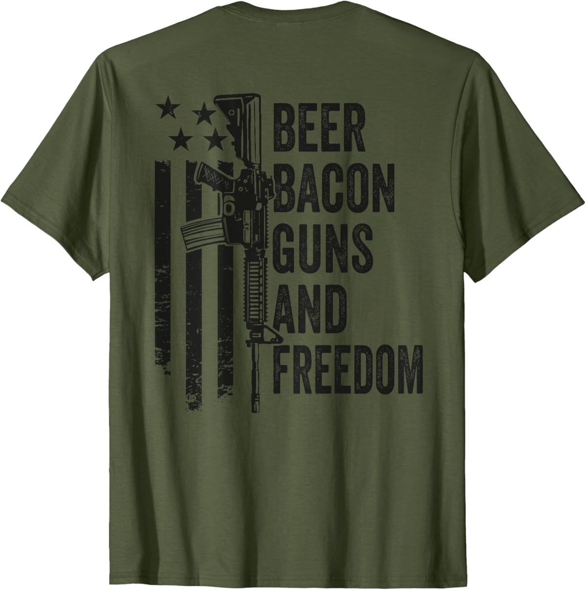 Beer Bacon Guns Freedom Bbq Drinking Camo On Back