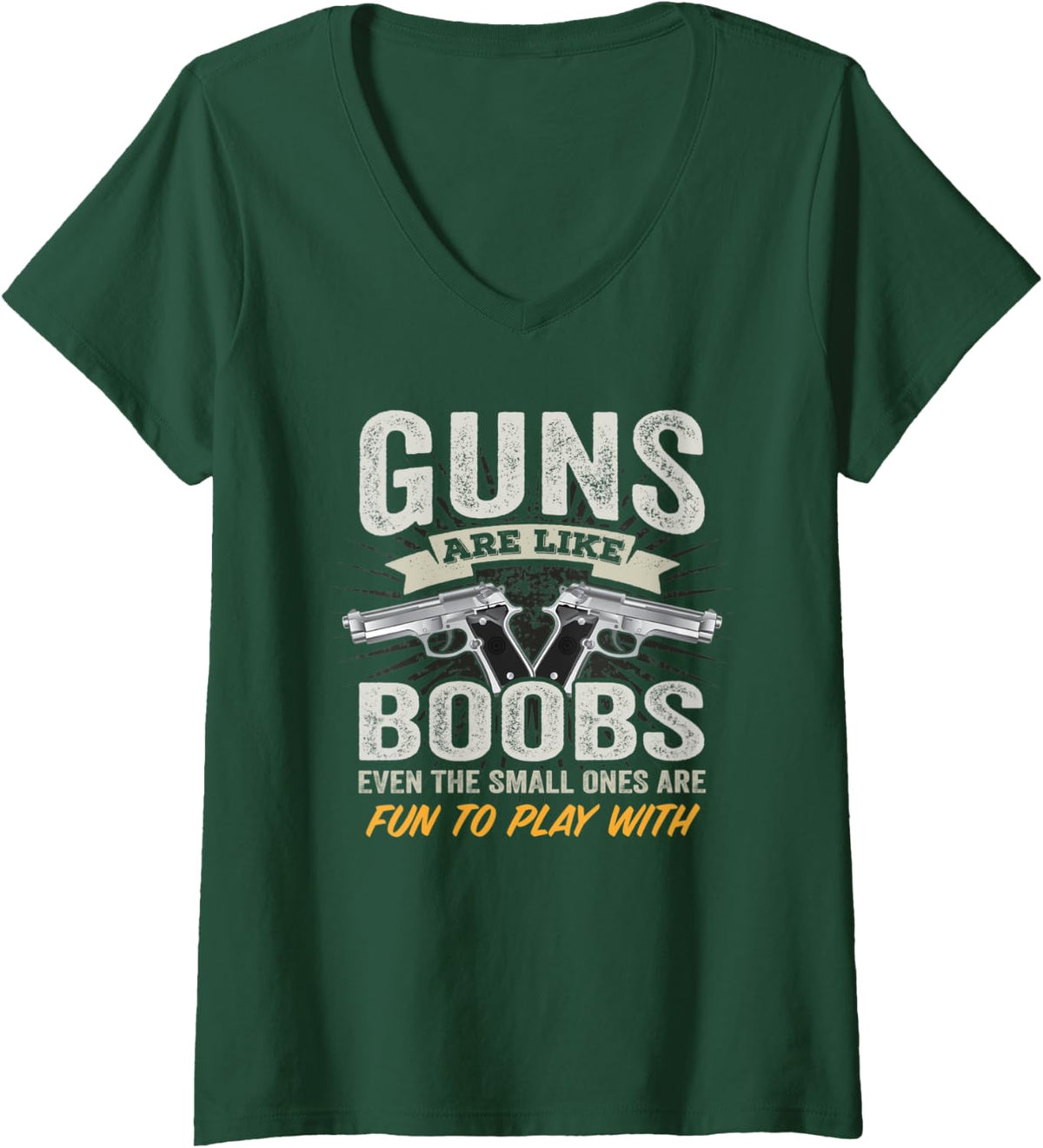 Womens Guns Are Like Boobs Funny Titties Gun Joke Pistol Camo V