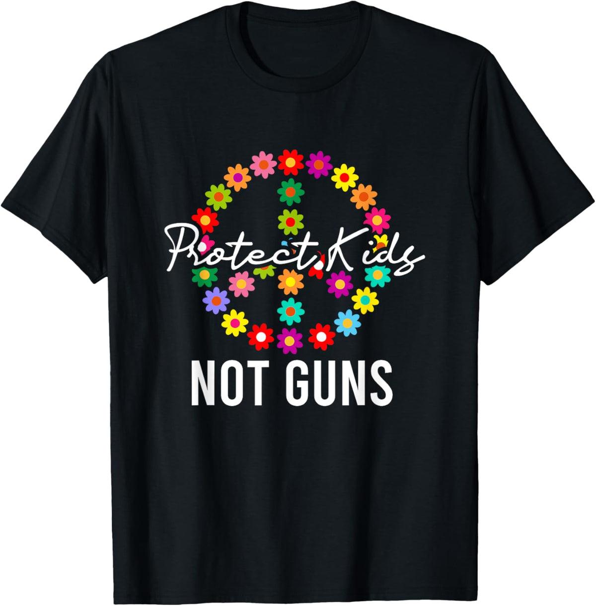 Protect Kids Not Guns Floral Flower Peace Sign Gun Control