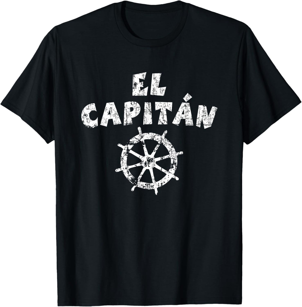 El Capitan Wheel Vintage White Sailing Boating Captain