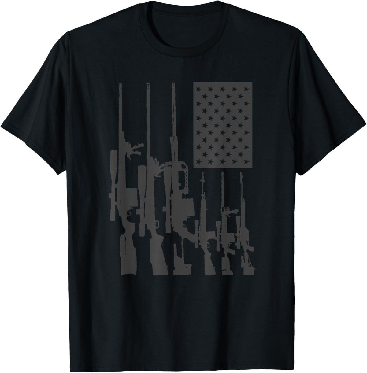 Gun Lovers In Usa American Flag With Gun