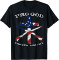 Pro God Gun Life Cross American Flag Patriotic Support