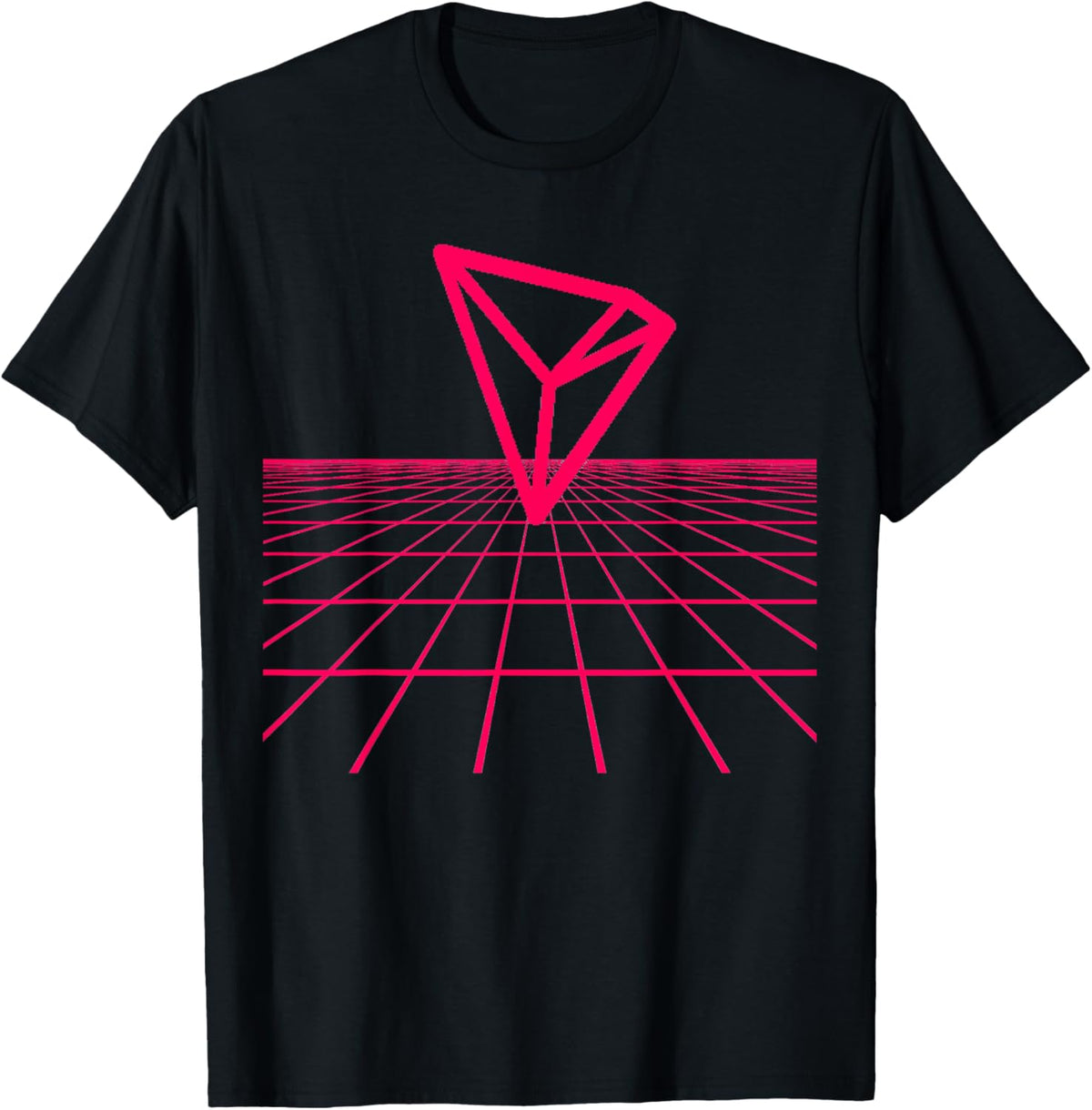 Tron Crypto On Grid Trx Logo Florescent Pink