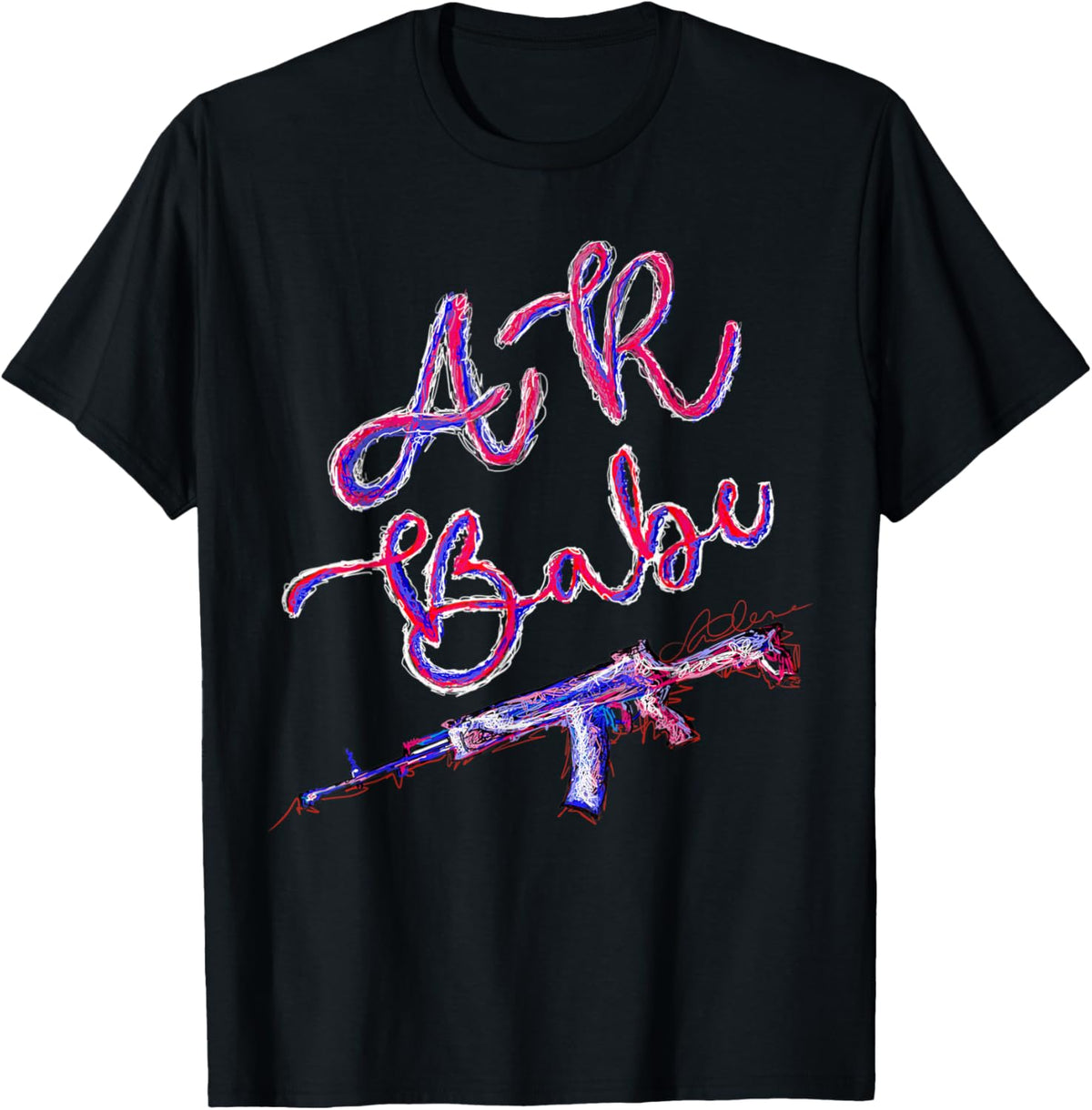 Pro Guns Ar Babe T Shirt 2Nd Amendment Long Rifle Gun Range