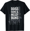 Dogs Guns Messy Buns Funny Womens Dog Lover Pro Gun
