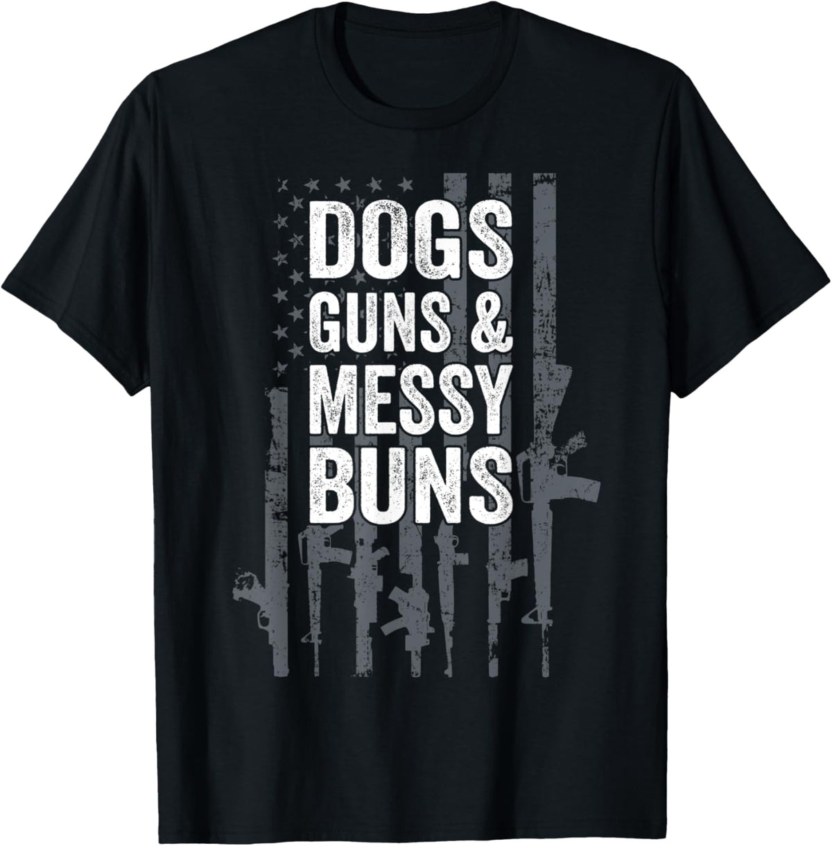 Dogs Guns Messy Buns Funny Womens Dog Lover Pro Gun