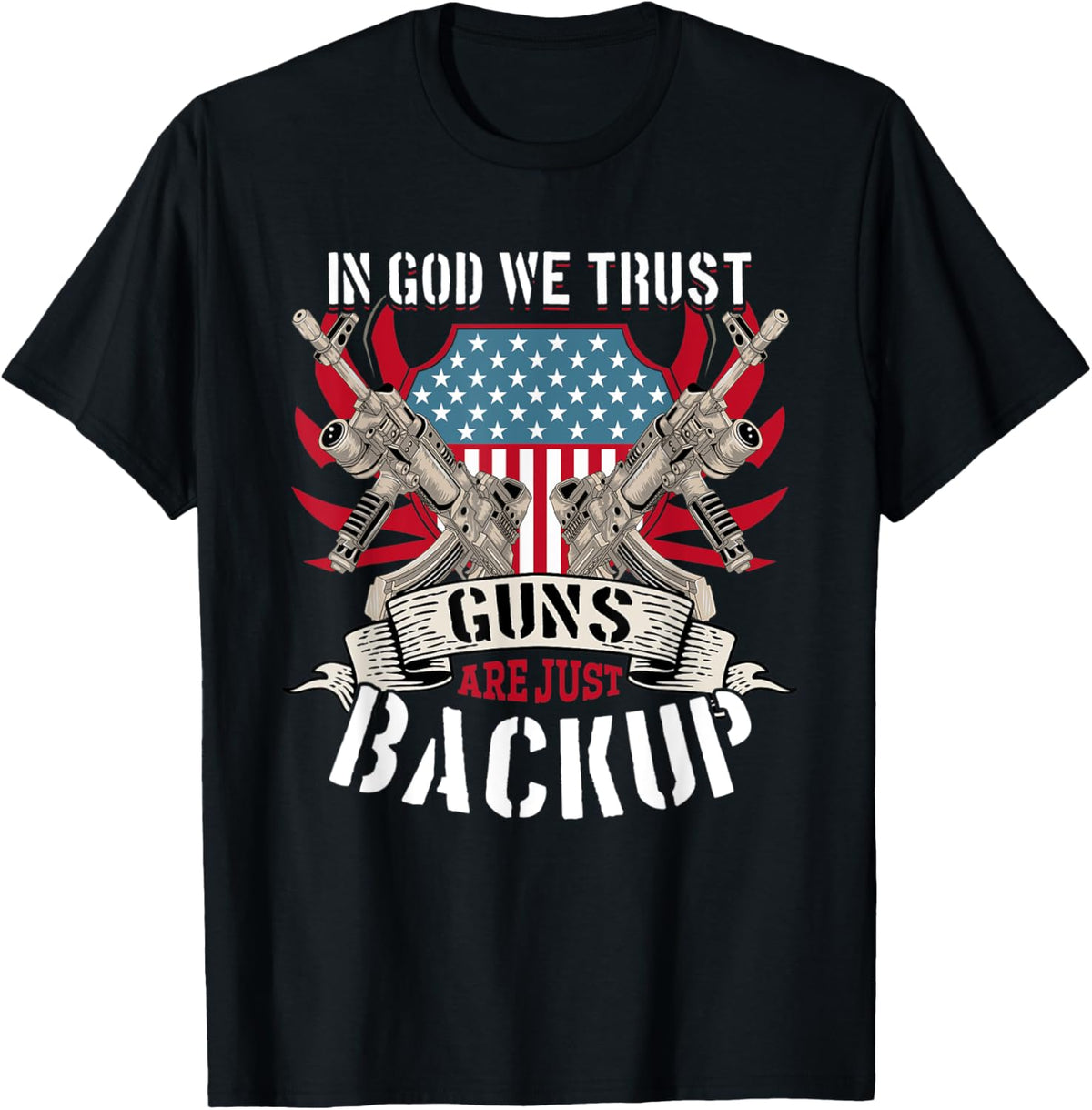 Us Veteran Veterans Day In God We Trust Guns Are Just Backup