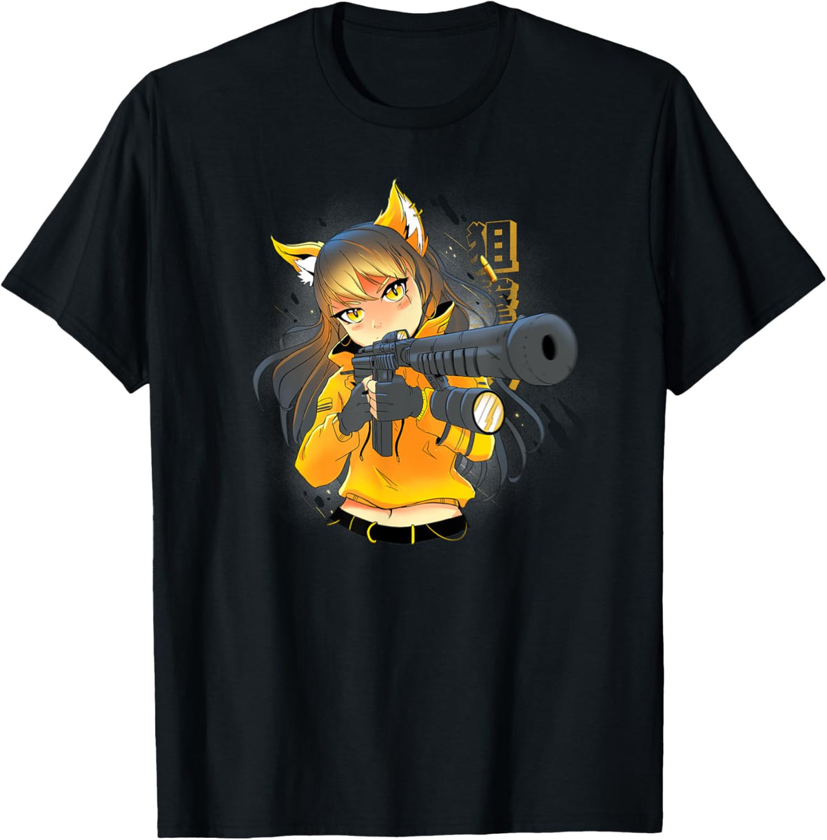 Anime Girl Holding A Gun Japanese Manga
