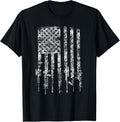 Rifle American Flag Pro Gun T Shirt T Shirt Women Men