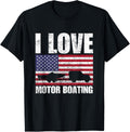 I Love Motor Boating Vintage Flag Boat Novelty
