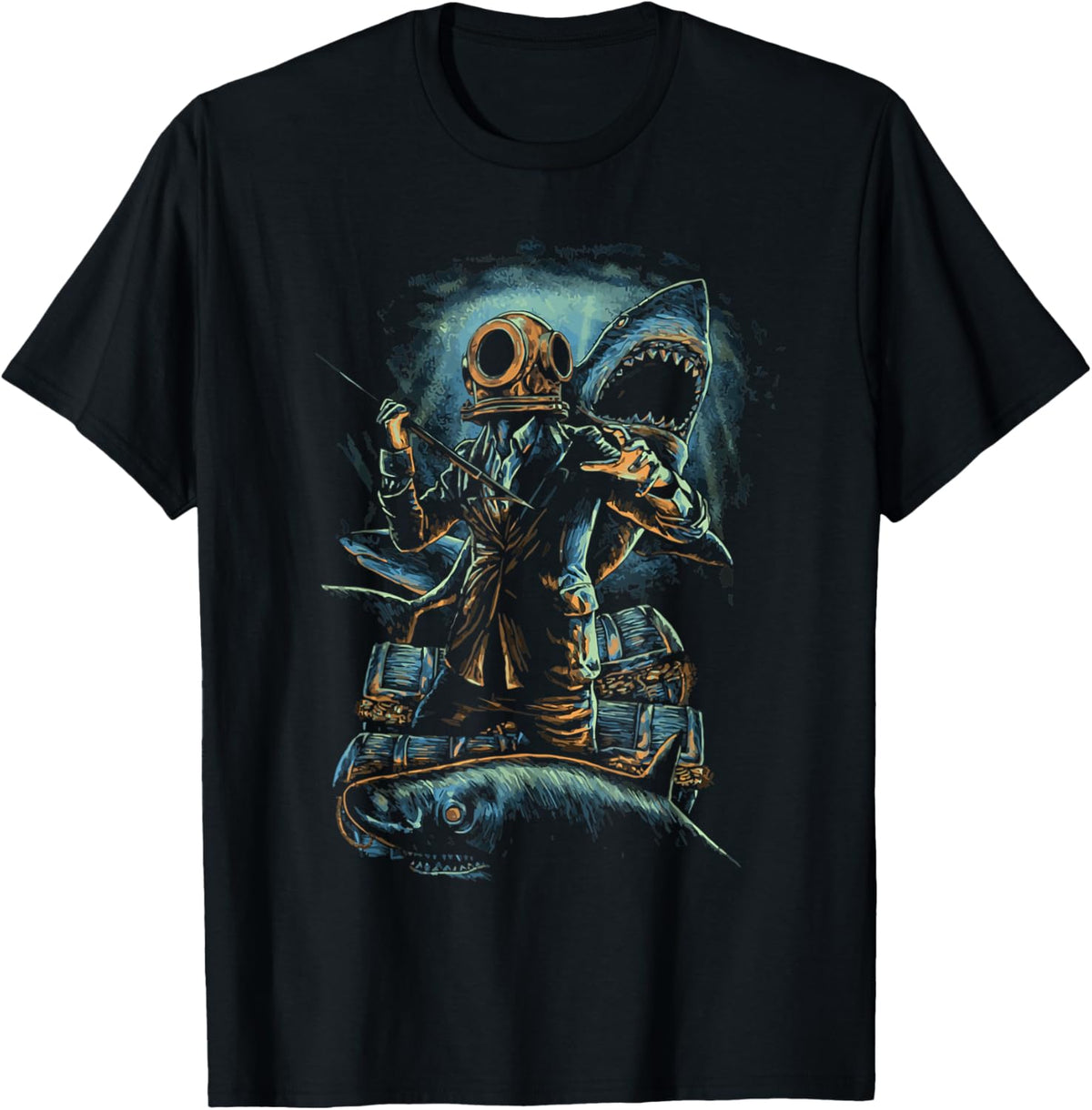 Deep Sea Commercial Diver Fishing Scuba Diving Boating