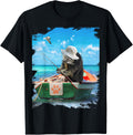 Binturong Fishing Lover In Sea Boat