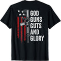 God Guns Guts Glory Patriotic Usa Flag Pro Gun On Back Women