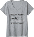 Womens Modern Musket Shirt 2Nd Amendment Pro Gun Rights V Neck