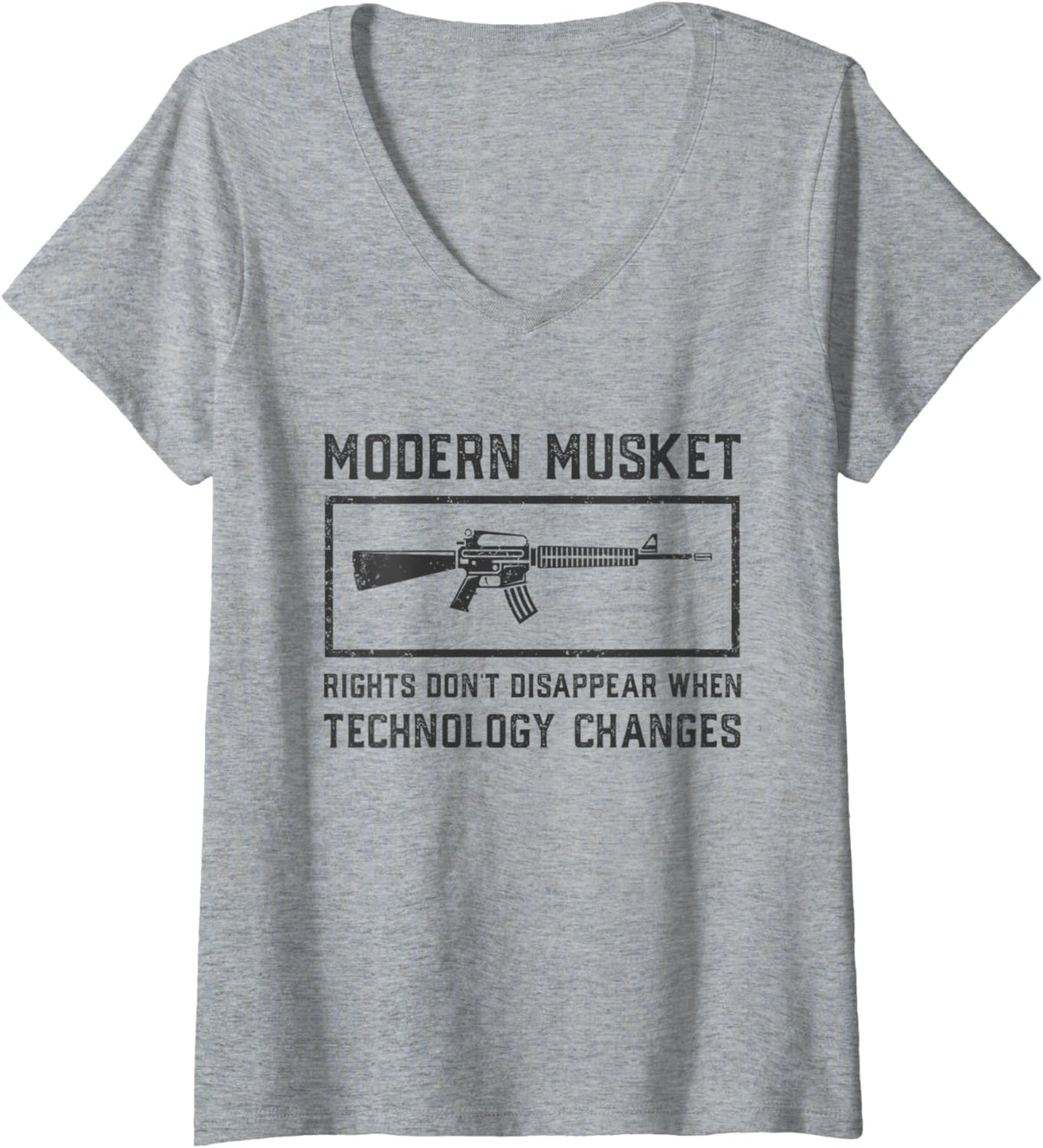 Womens Modern Musket Shirt 2Nd Amendment Pro Gun Rights V Neck