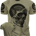 051. Skull Plate Funny Workout Gym T-Shirt for Men Apparel:**