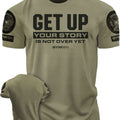 073. Get Up Funny Workout Gym T-Shirt for Men