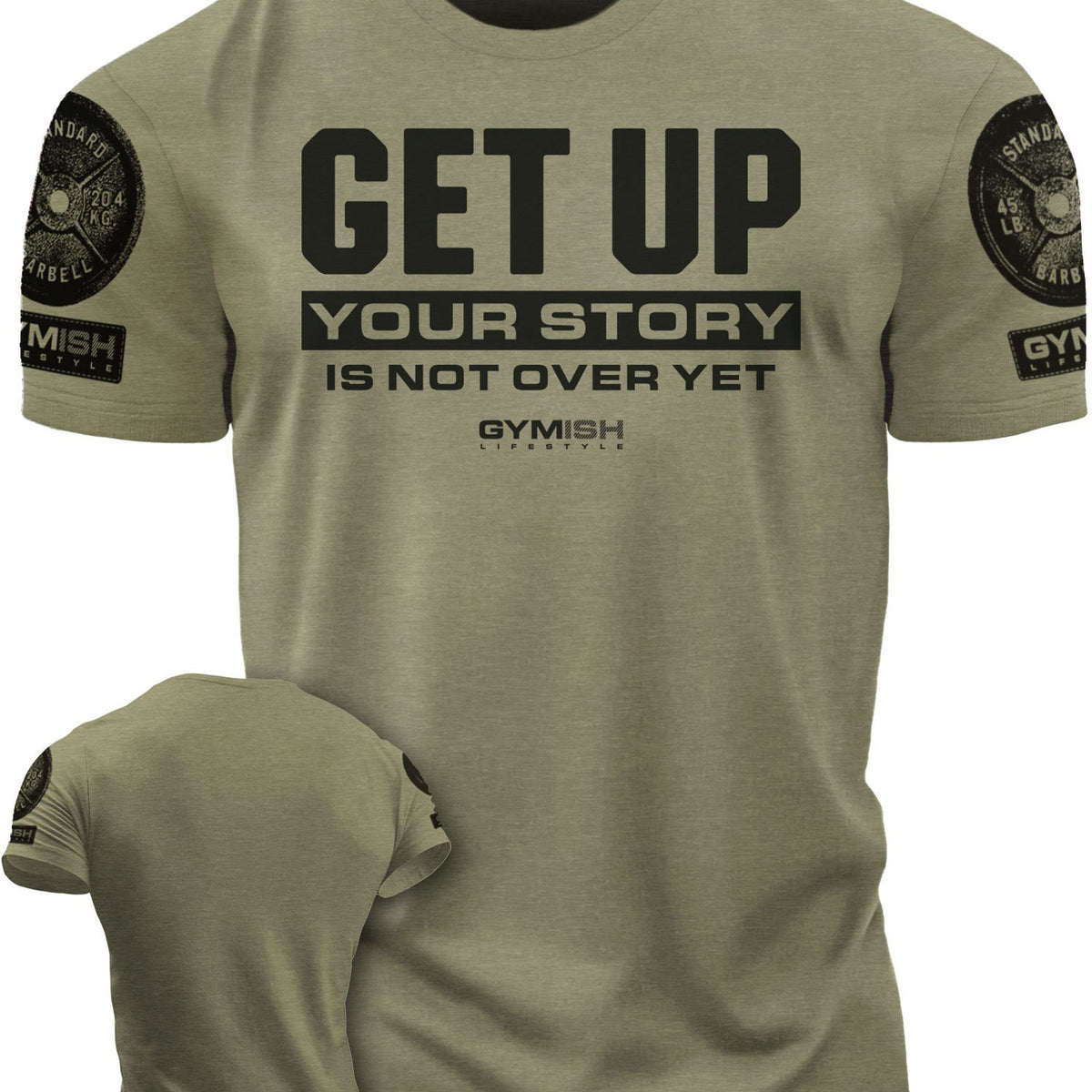 073. Get Up Funny Workout Gym T-Shirt for Men