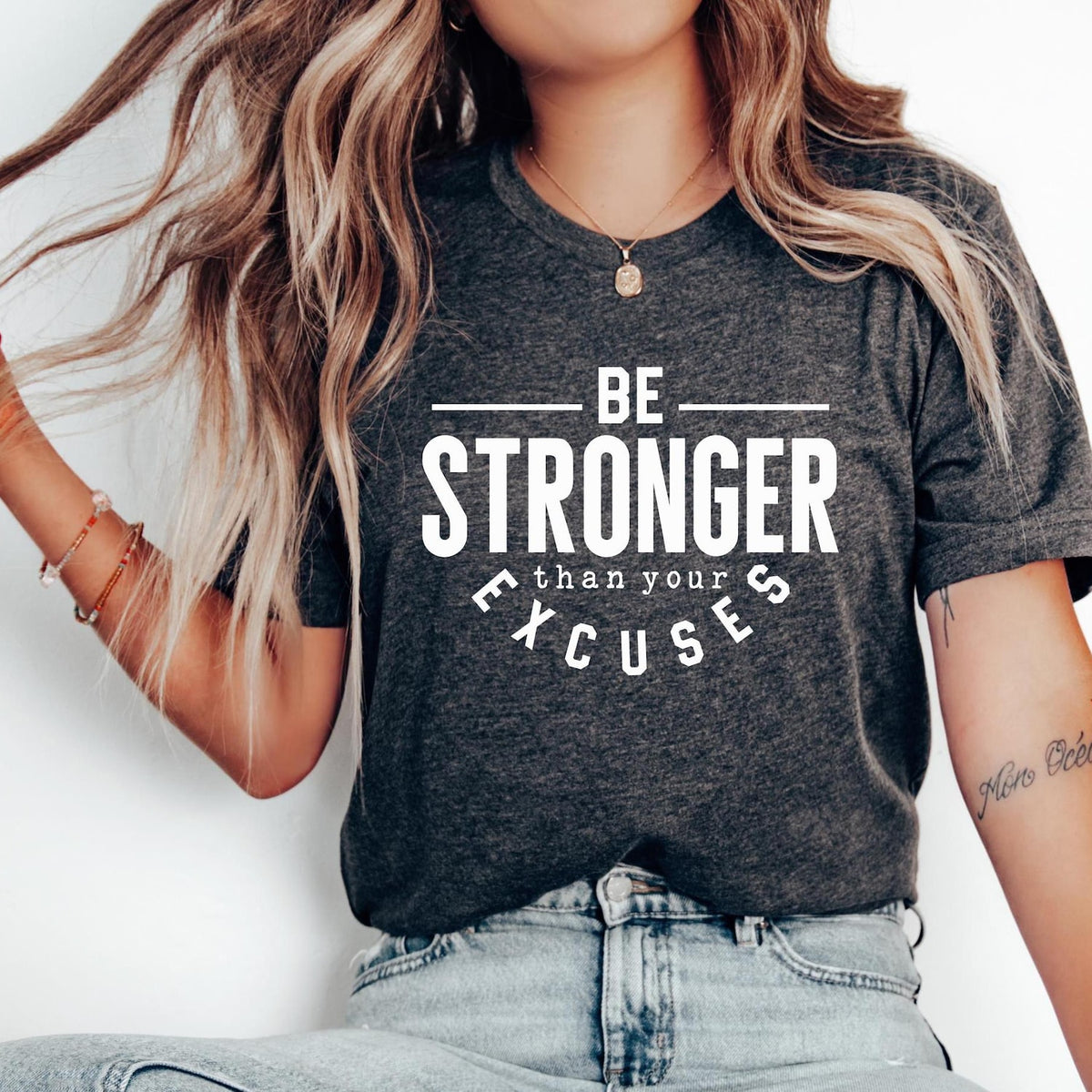 Motivational Fitness Tee: Be Stronger Than Your Excuses, Unisex Gym Shirt