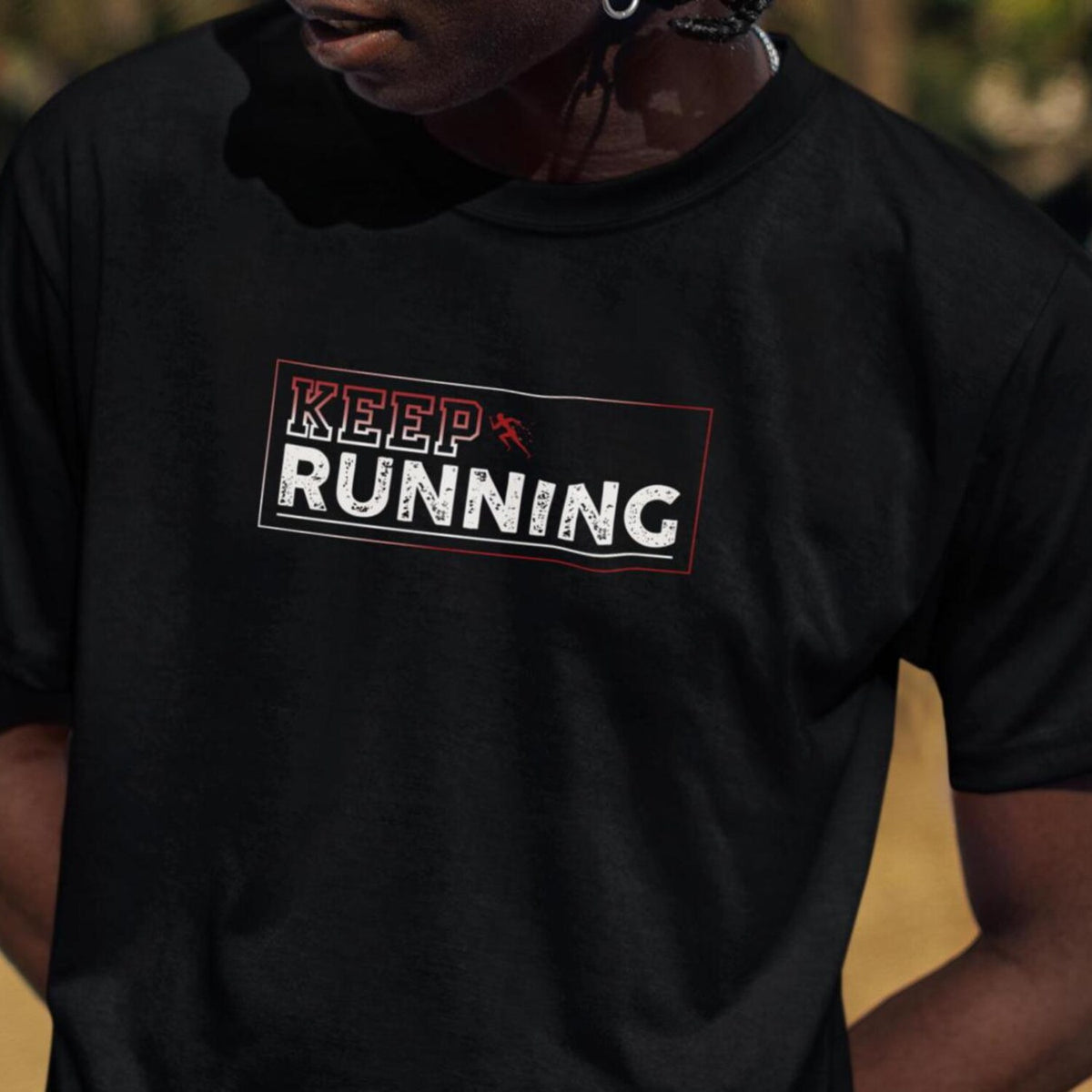 Keep Running T-Shirt: Motivational Fitness Tee for Athletes
