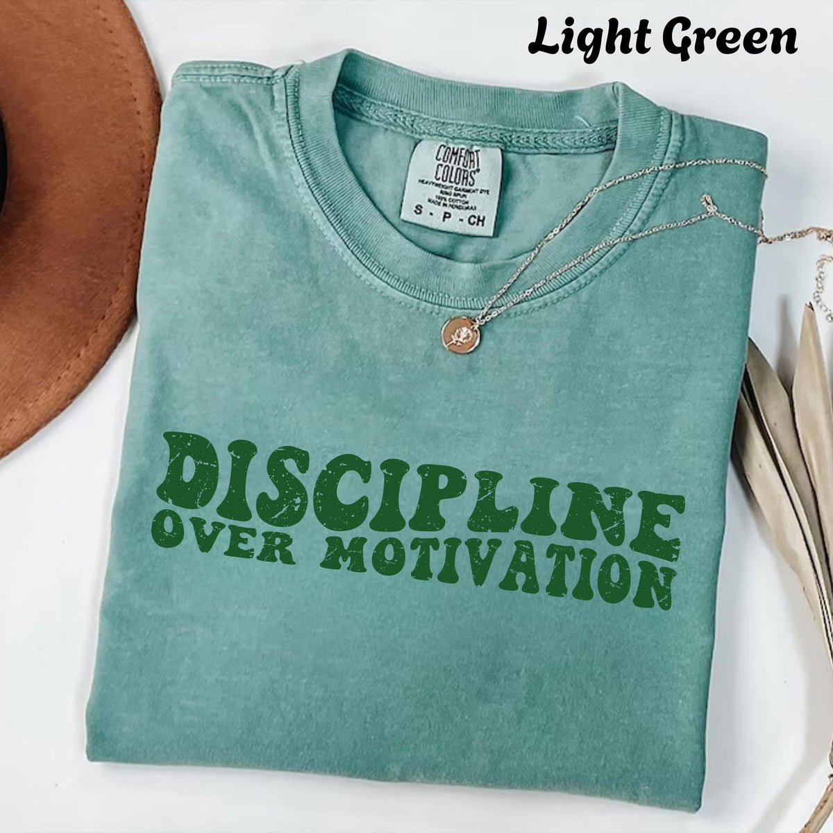 Comfort Colors Discipline Over Motivation Shirt: Vintage Gym Tee
