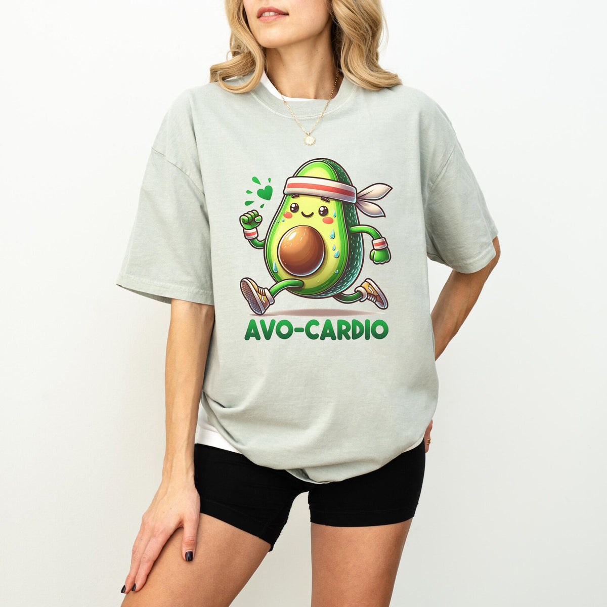 AVO-Cardio Running Shirt - Funny Avocado Fitness Humor Tee - Workout Gym T-Shirt Activewear Sporty Apparel