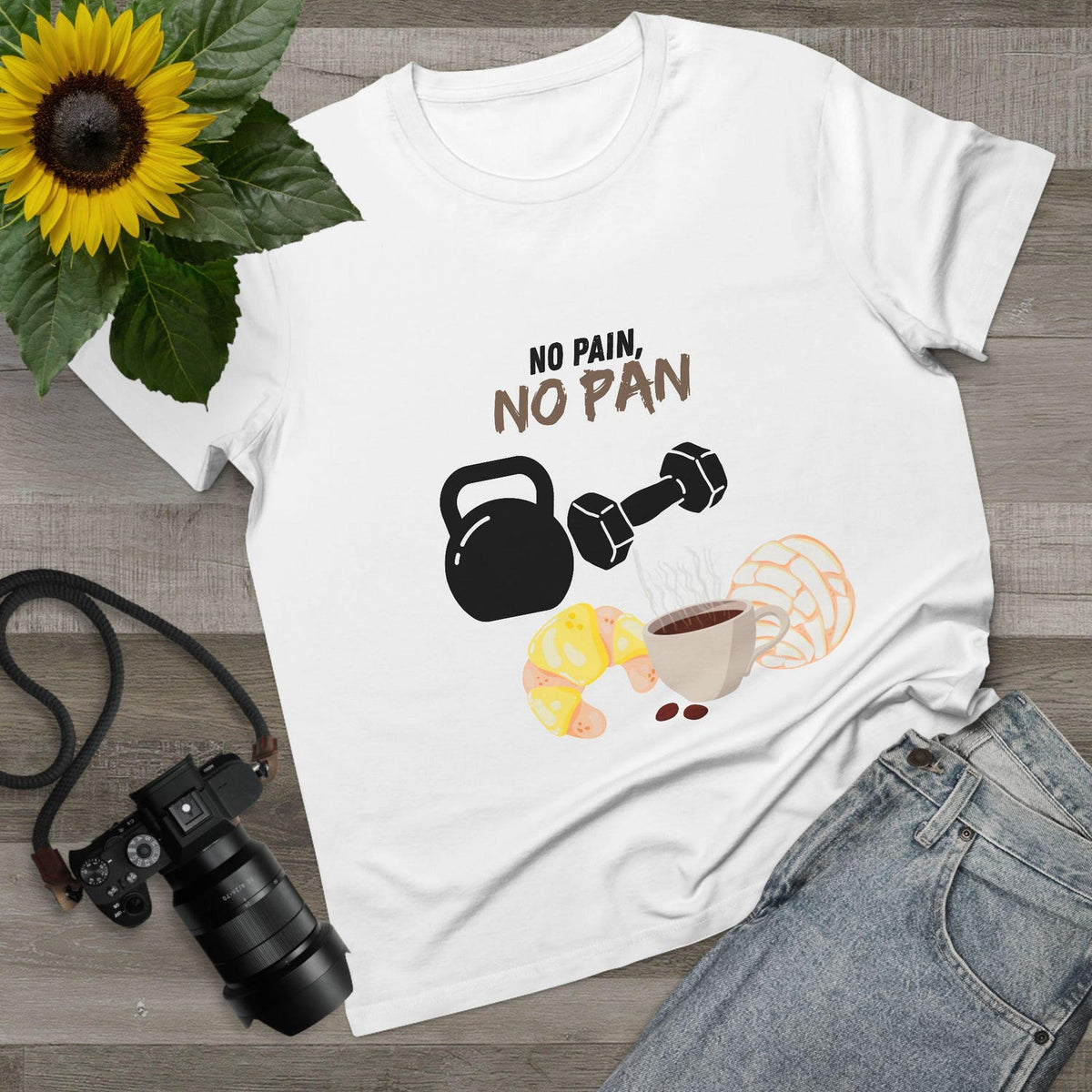 Fitness Motivation Tee, Workout Shirt, Gym Apparel, No Pain No Gain Clothing, Casual Fitness Wear, Motivational Top