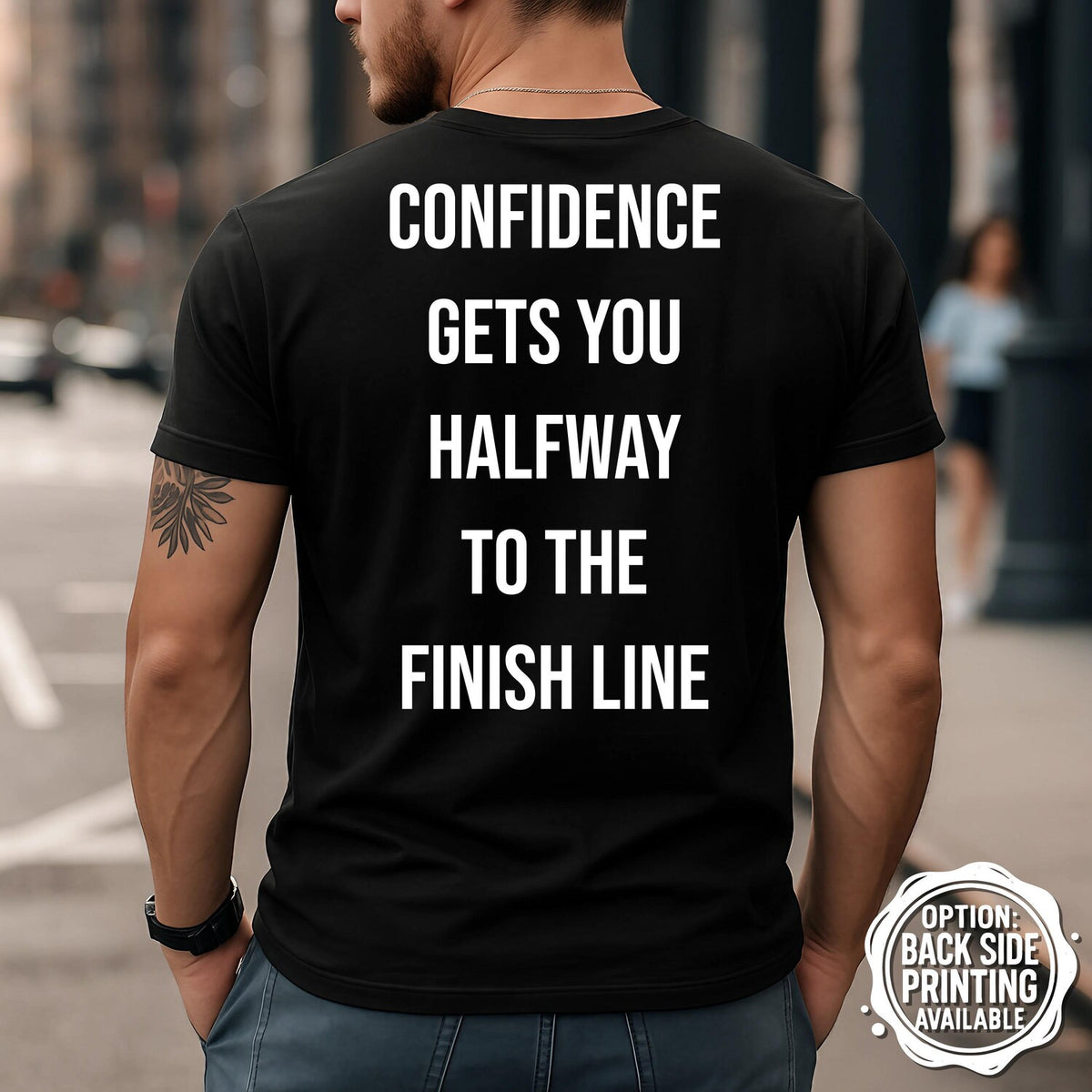 Confidence Finish Line T-Shirt, Gym Shirt, Motivational Workout Tee, Fitness Shirt, Inspirational Gift, Gym Motivation T Shirt