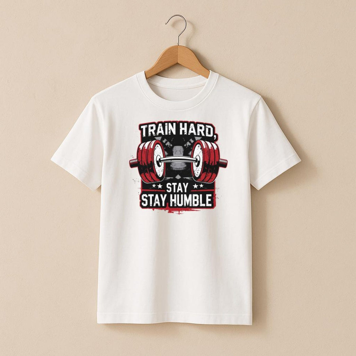 Train Hard Stay Humble Gym Shirt: Motivational Workout Tee