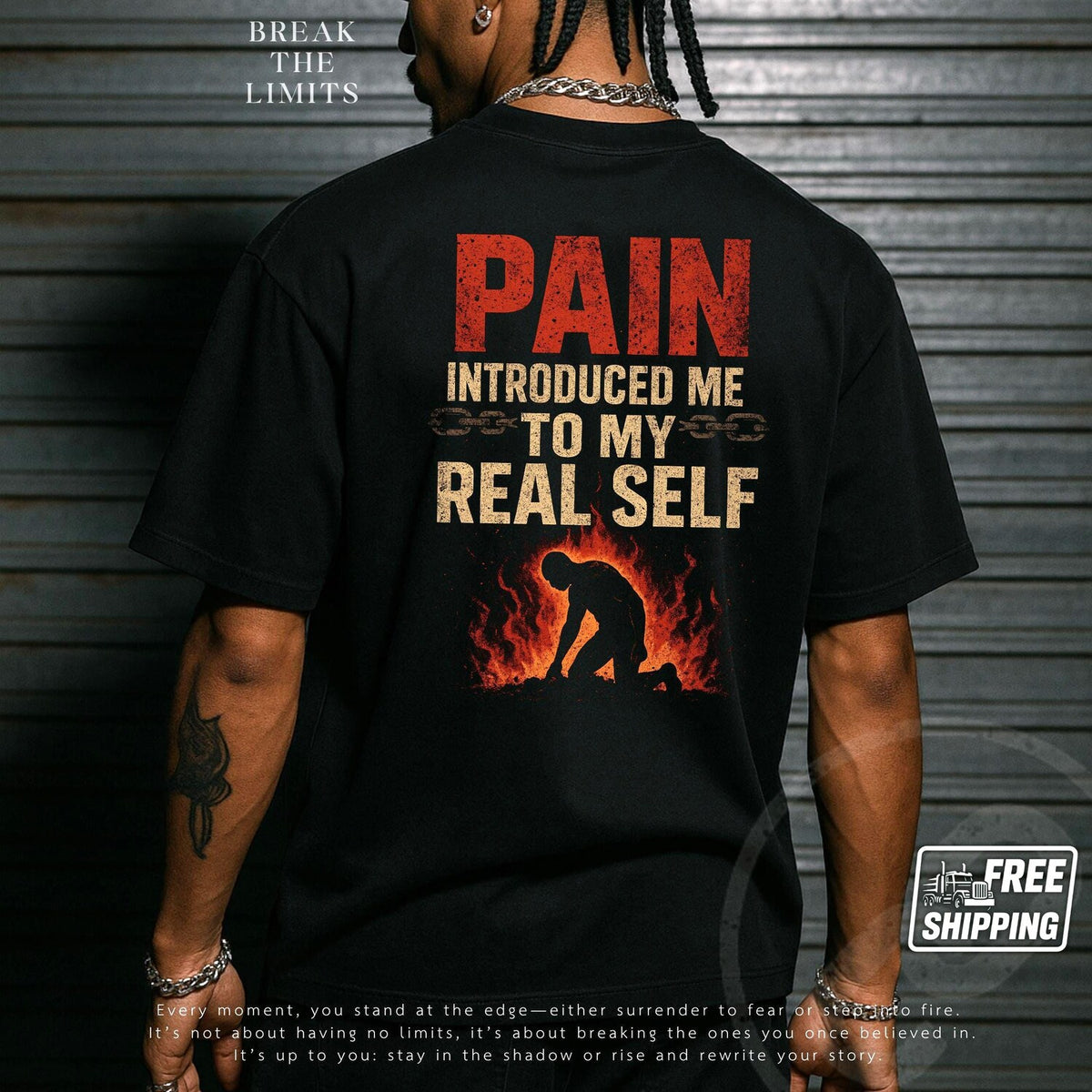 Pain Introduced Me To My Real Self T-Shirt, gym shirt, Mental Toughness TShirt, fitness motivation tee, Motivational Workout Shirt