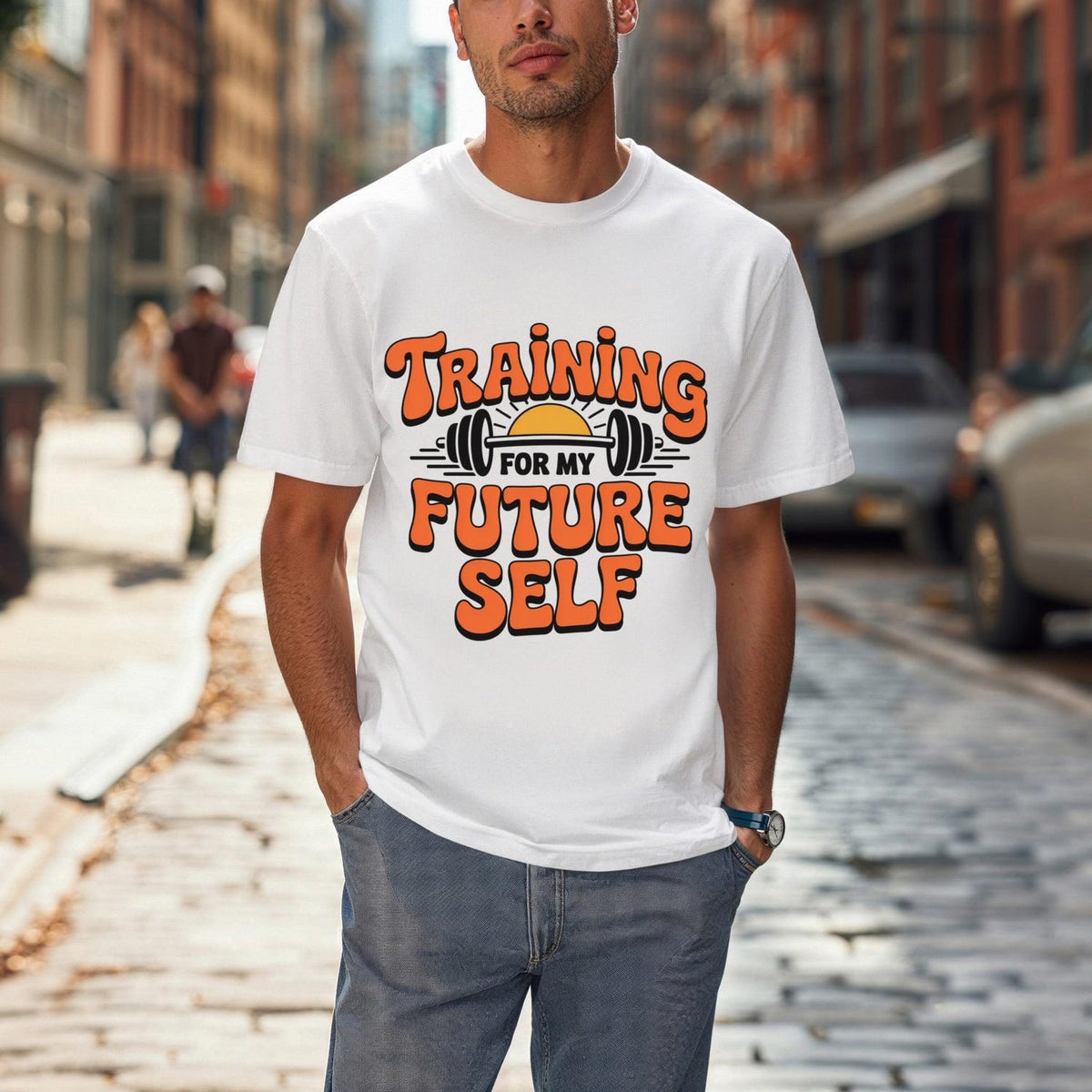 Training For My Future Self T-Shirt| Motivational Fitness Tee| Training for my future self cotton T-shirt| Gift For Him