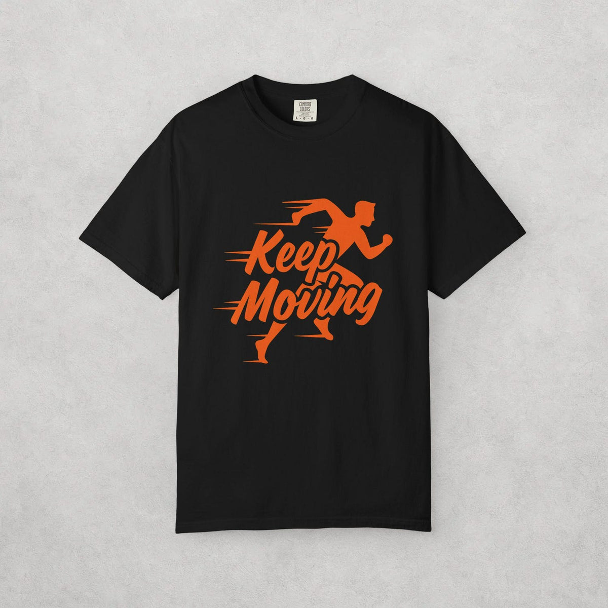 Keep Moving Motivational Fitness T-Shirt - Garment-Dyed Cotton Gym Tee Apparel:**