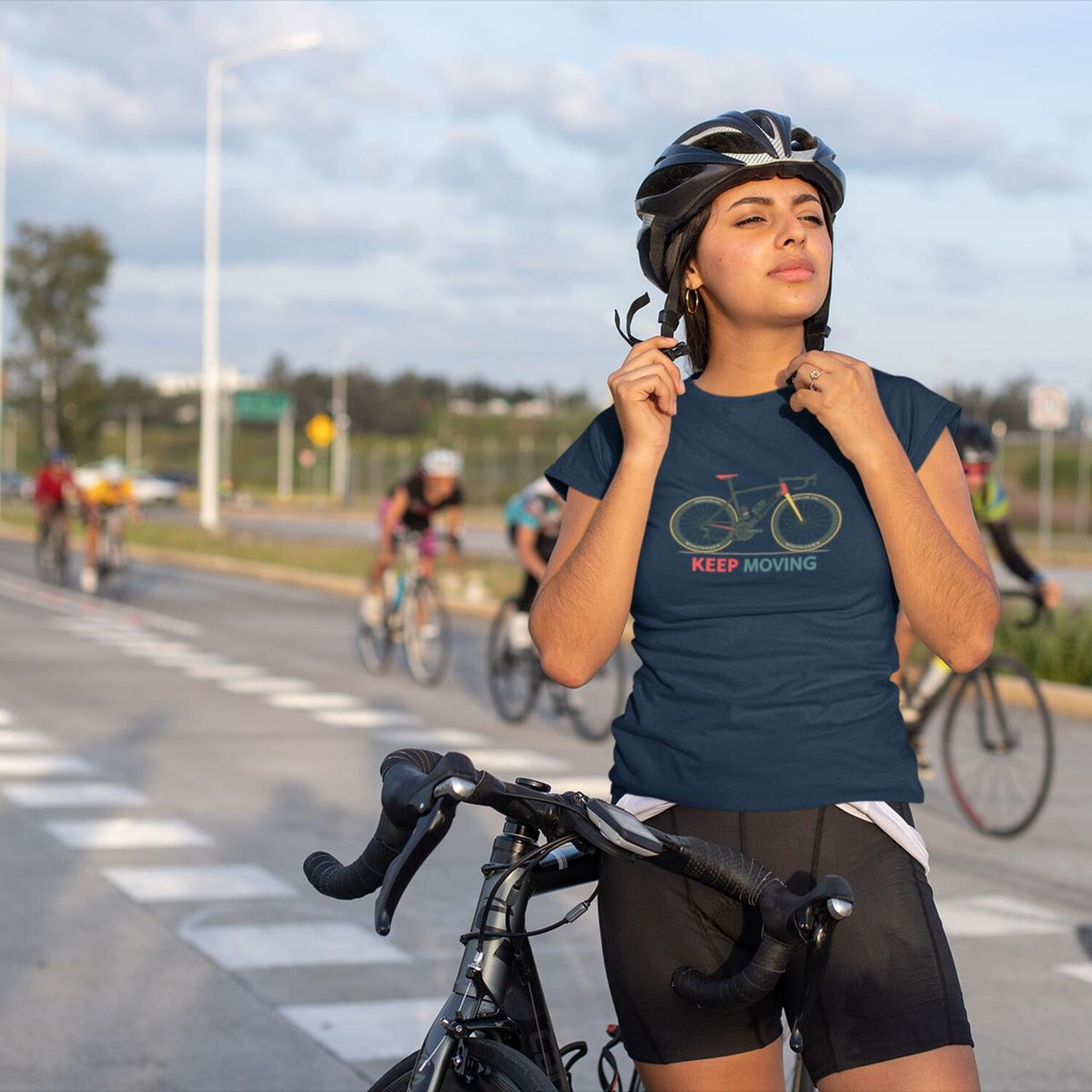 Keep Moving Motivational Tee | Unisex Cycling & Fitness Gift