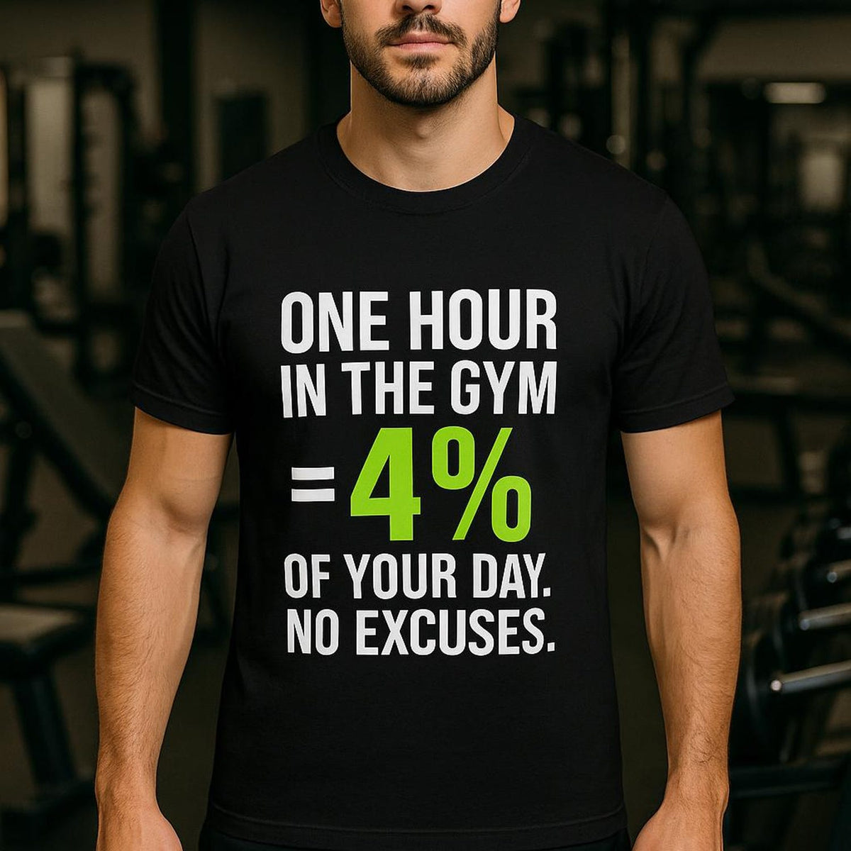 Motivational Gym Shirt: 4% Fitness Quote Unisex Workout Tee