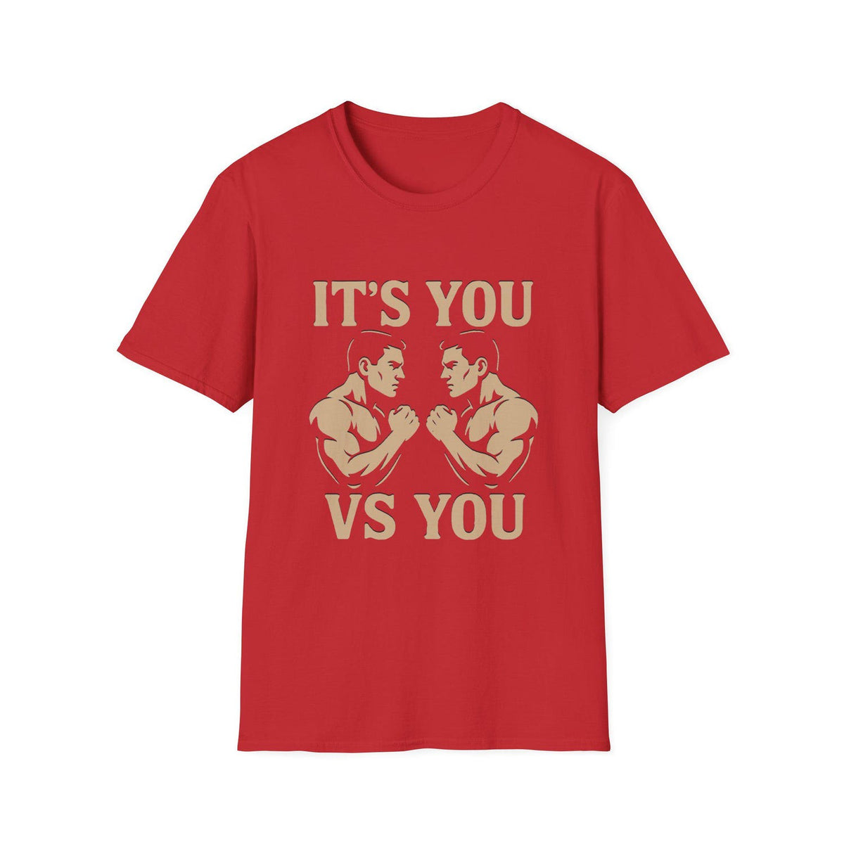 Motivational Fitness T-Shirt: It's You vs You - 100% Cotton Unisex Workout Top