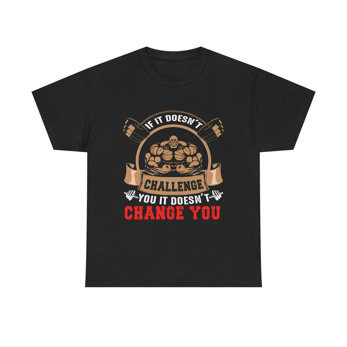 Fitness Motivation Tee, Workout Shirt, Gym Apparel, Activewear, Challenge Yourself T-Shirt