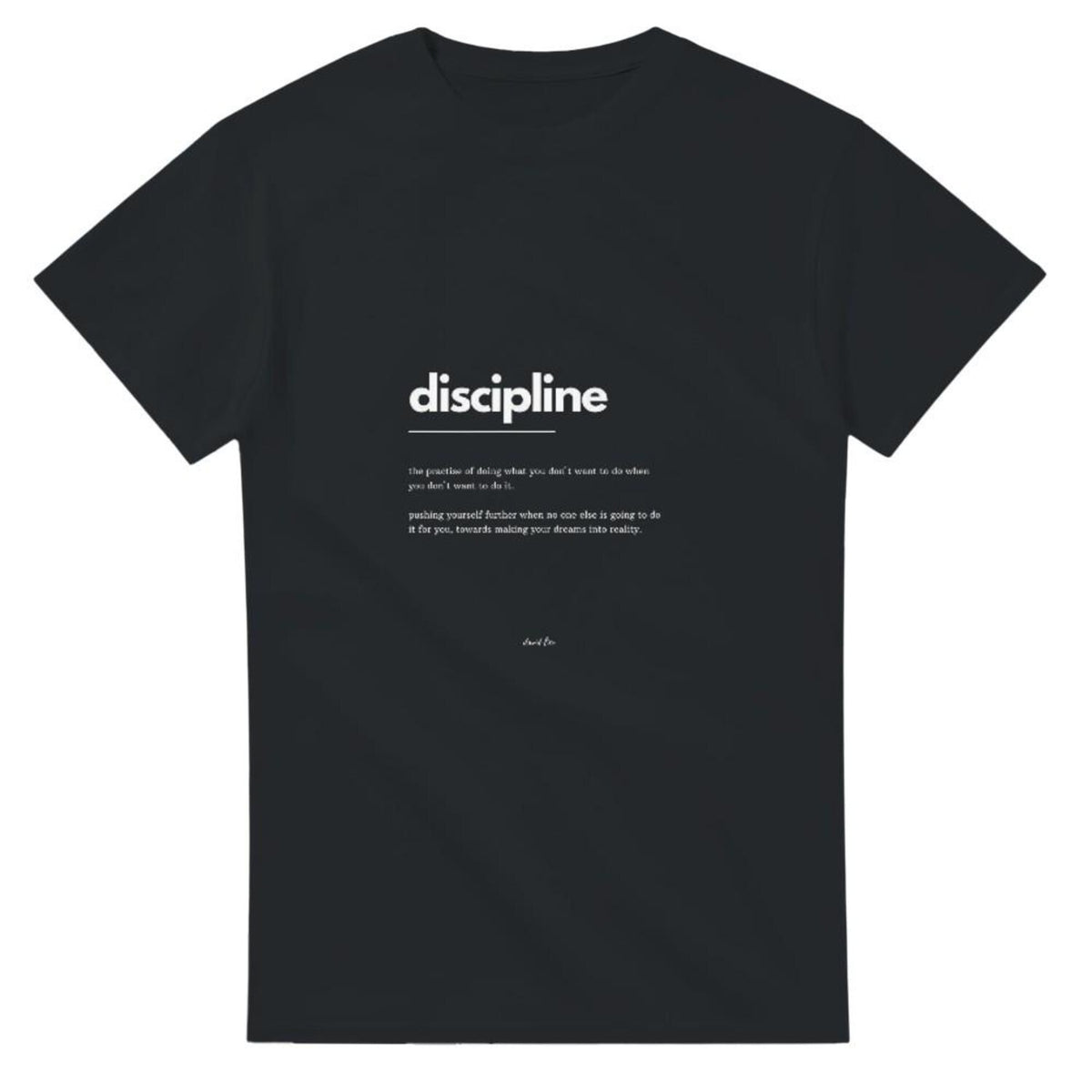 Motivational Discipline T-Shirt - Heavyweight Cotton Tee for Everyday Wear
