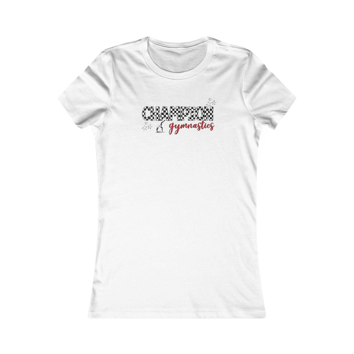 Champion Gymnastics Tee, Women's Workout Shirt, Motivational Athletic Top, Gift for Gymnasts, Sports Enthusiast Tee, Fitness Apparel
