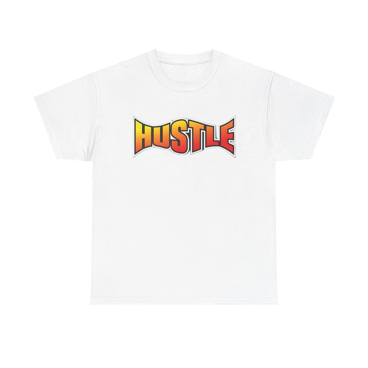 HUSTLE Unisex Heavy Cotton Tee - Motivational Casual Wear Entrepreneurs Fitness Trendy Graphic Tee Apparel:**