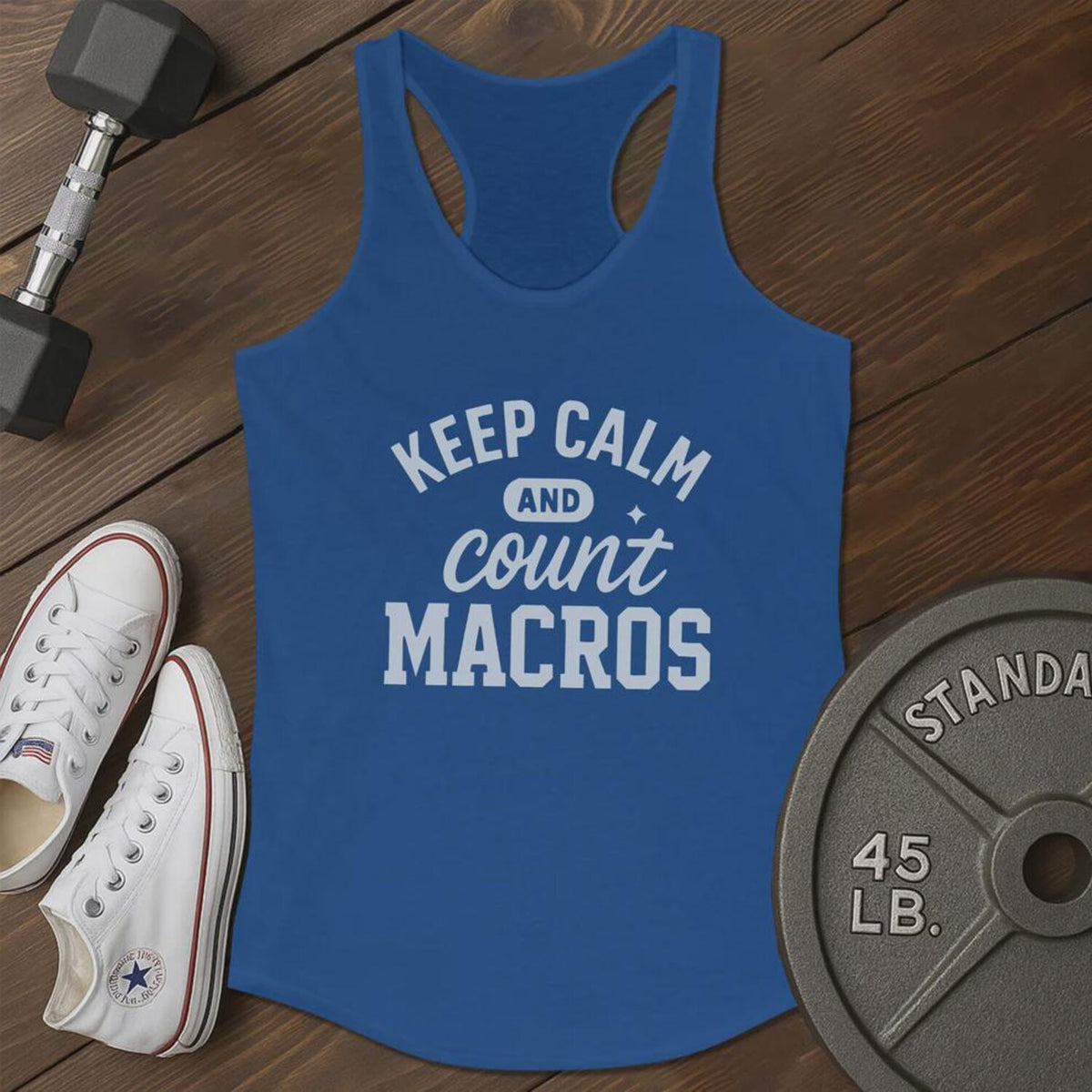 Keep Calm Tank â Funny Gym Shirt for Women, Motivational Workout Top, Fitness Quote Tank, Strong Girl Tee, Positive Energy Gym Shirt