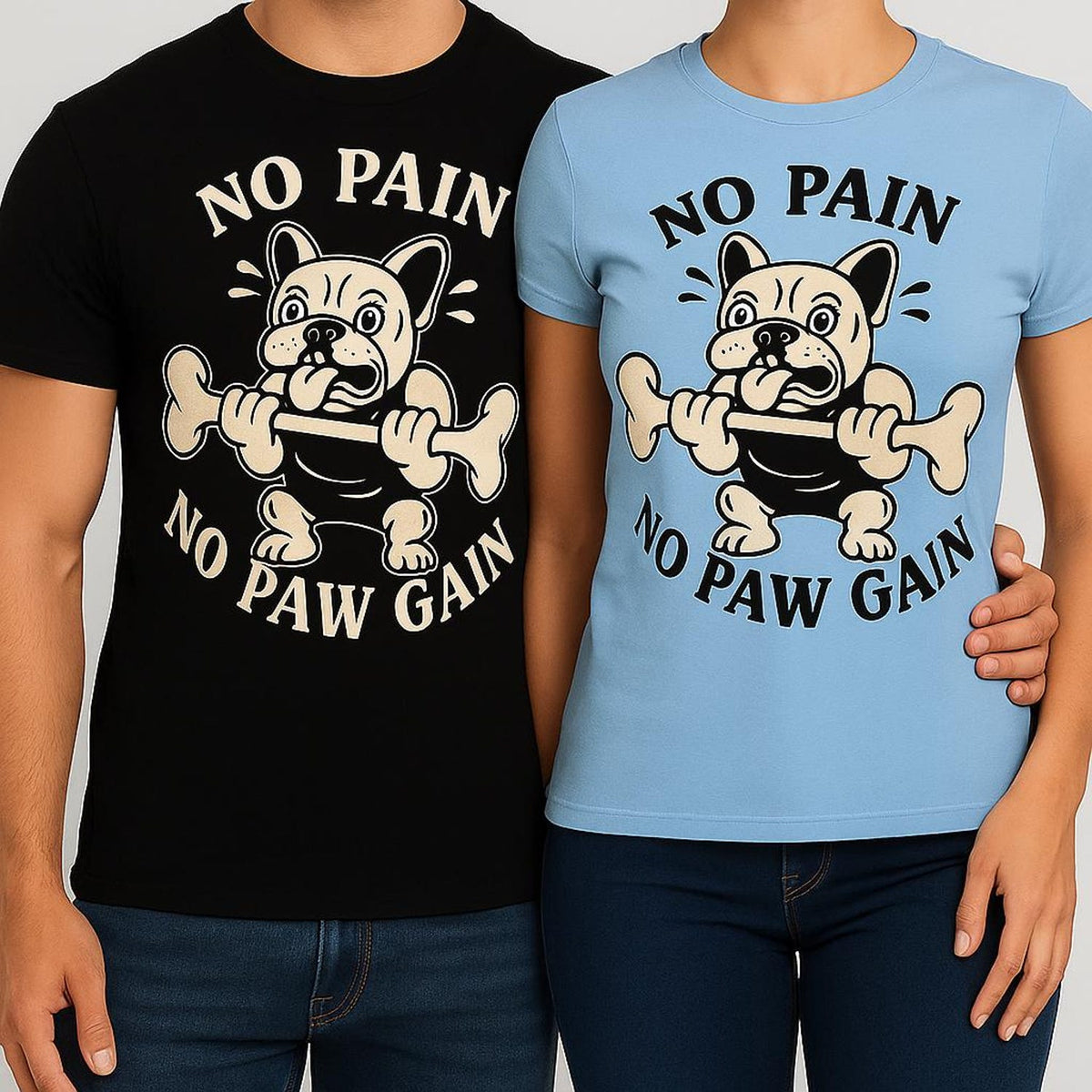 Funny Gym T-Shirt | Bulldog Workout Tee | Fitness Humour Dog Lover Cute Workout Tee for Him & Her Apparel:**